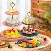 Cake Stand Plastic Dessert Stand Cupcake Holder Multi‑Tier Fruit Tray For Graduation Party Birthday Wedding Table Display
