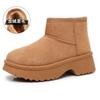 Fashion Women's Snow Boots Fashionable with Thick Velvet and Height Increasing Cotton Shoes for Women's Lightweight Short Boots