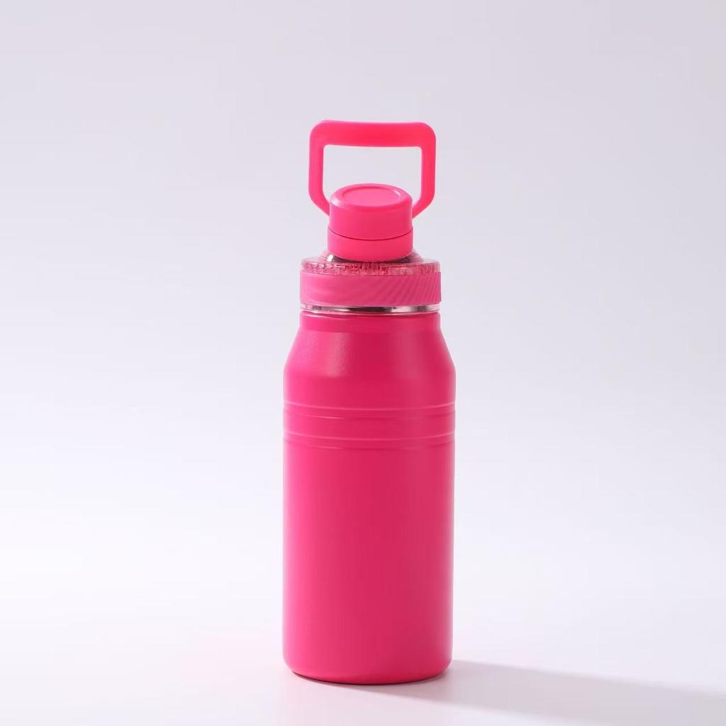1PCS Outdoor Camping Sports Insulated Bottle 600ML Large Capacity Stainless Steel Direct Drinking Cycling Water Bottle Portable