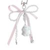 Fashionable Bows Tie Ribbon Keychain Imitation Pearls Beaded Bowknot Keyring Colorful Butterfly Knot Key Chain Ornament