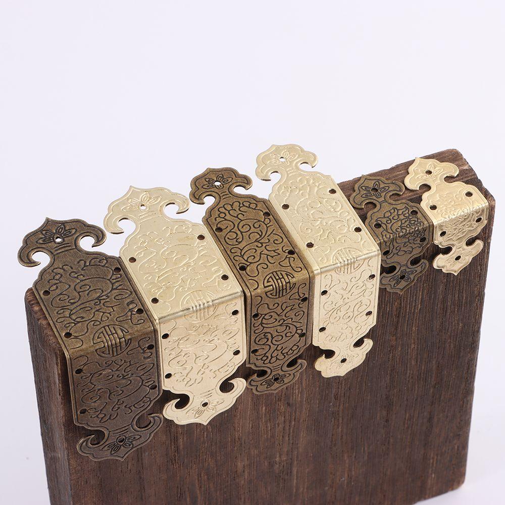 Carved Metal Foot Bracket Crafts Box Decor Corner Brackets Antique Bronze Corner Protector