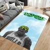 Sports Area Rug, Dennis Rodman Bulls 91 Green Tribal Typography Sky Poster, Fan Cave Decor, Non-Slip Mat