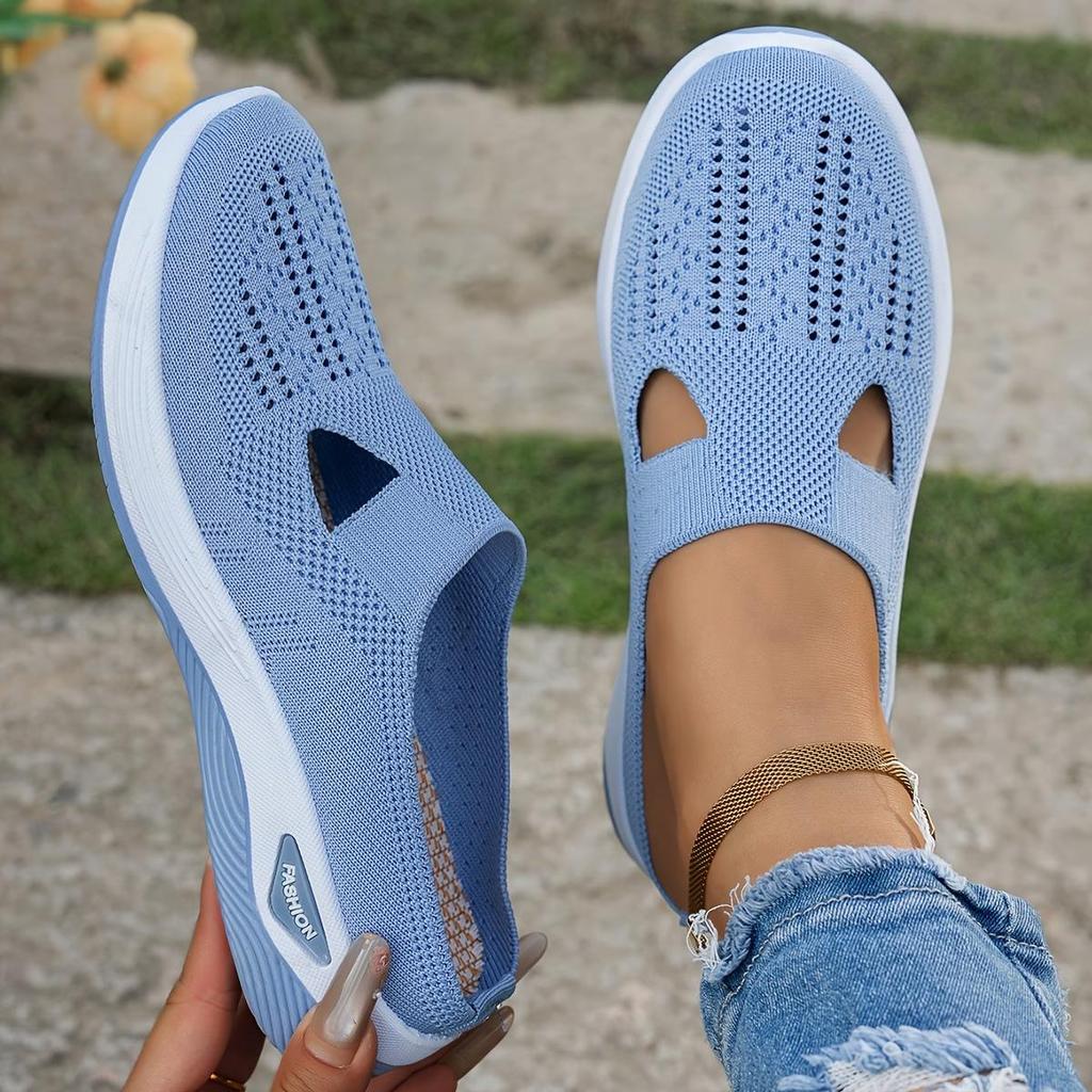 Tênis Slip-On Feminino Moderno, Leve e Confortável, Sapatos Casuais Respiráveis para Caminhada., Sapatos Femininos