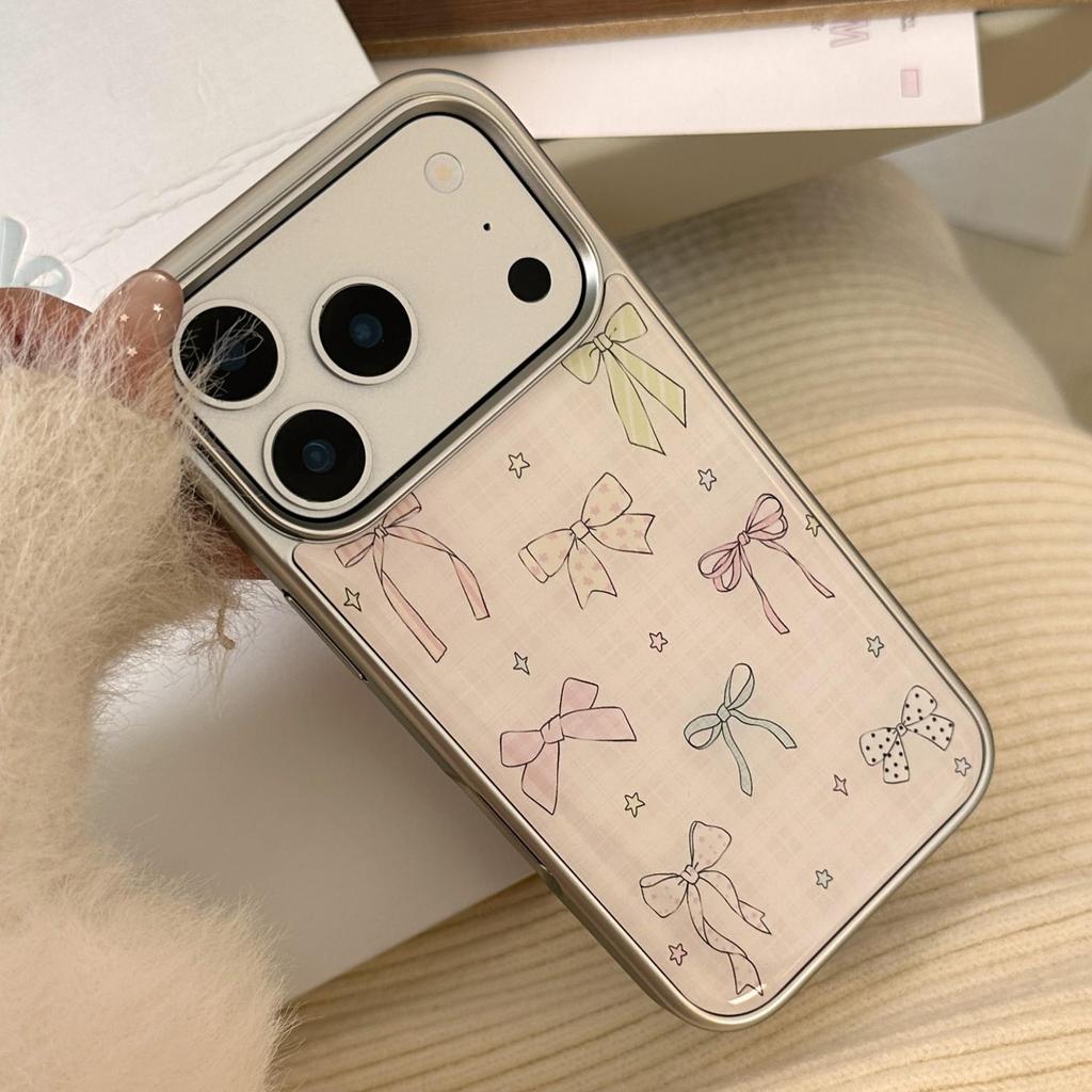 Cover Colorata con Fiocco per iPhone 16, iPhone 17 e iPhone 17 Pro Max