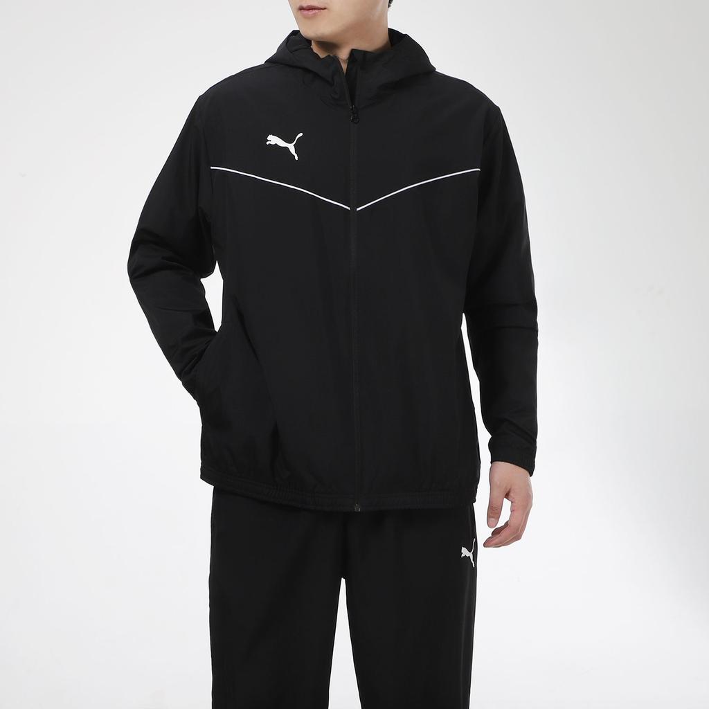 PUMA TeamRise Jackets Men's Black Hooded Moderate Other 657396-03