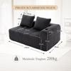 Cozy Corduroy Two-Seater Sofa – No Assembly, Soft Back Cushions, Side Storage Pocket for Remote Control and Phone, Cup Holder – Neat and Aesthetic.
