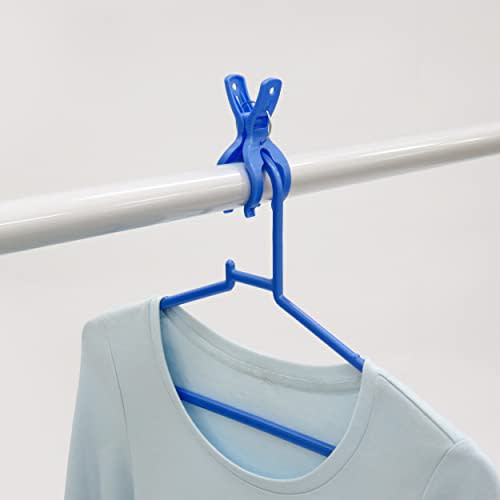 Towa Sangyo Neosul Wide Pole Clothespins, White/Blue, Approx. 4.4 X 3.4 X 9cm, Pack of 6