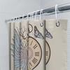 Vintage Clock Butterfly Shower Curtain Gothic Steampunk Floral Washroom Decor Backdrop Artistic Pattern Home Textile Bathroom Ac