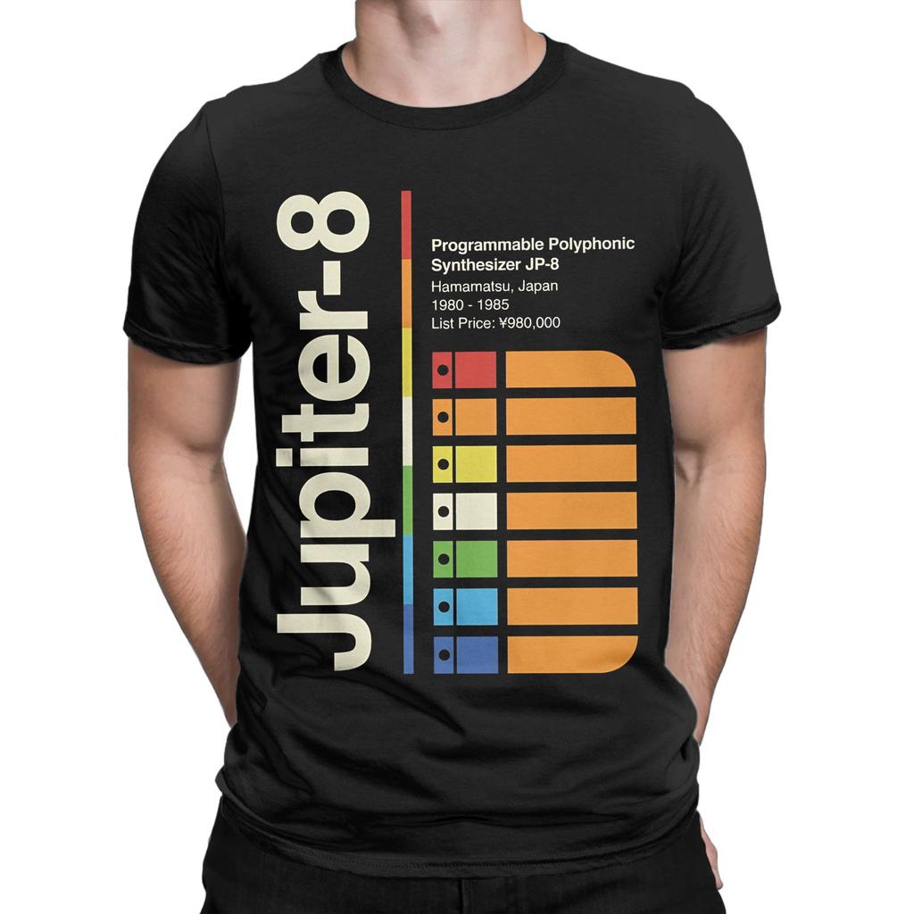 Fashion Jupiter 8 Vertical TShirt Men Crewneck 100 Cotton T Shirt Short Sleeve Tees Plus Size Tops