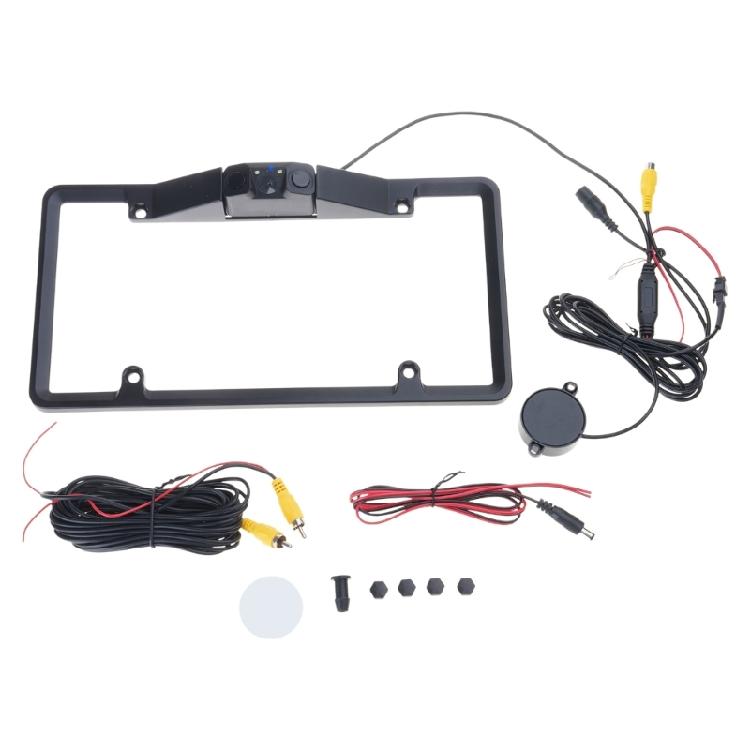 

Rearview Monitor License Plate Frame Parking Sensor Radars Reverse Backup Camera 1