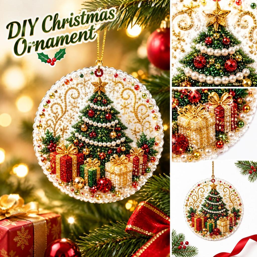 Christmas Tree Ornament, 2D Christmas Hanging Decoration, 1 Material