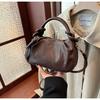 Ielgy Korean Style High-End All-Match Dumpling Bag Autumn Winter Pleated Cross-Body Handbag