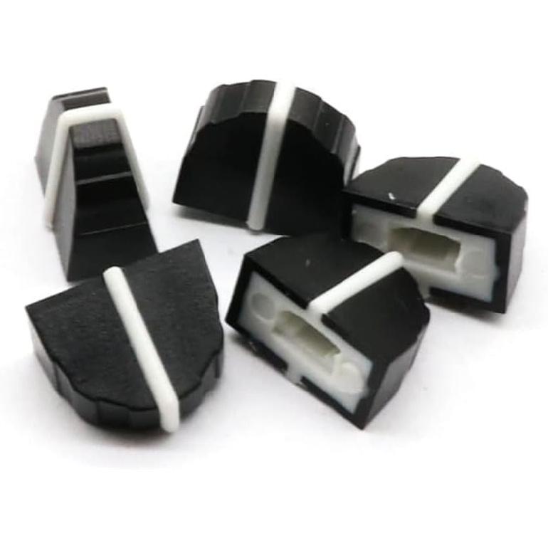 10Pcs Equalizer Fader Caps,11mm X 9mm Hole, 4mm Potentiometer Knobs, Compatible with Electric Guitar and Audio Equipment Parts