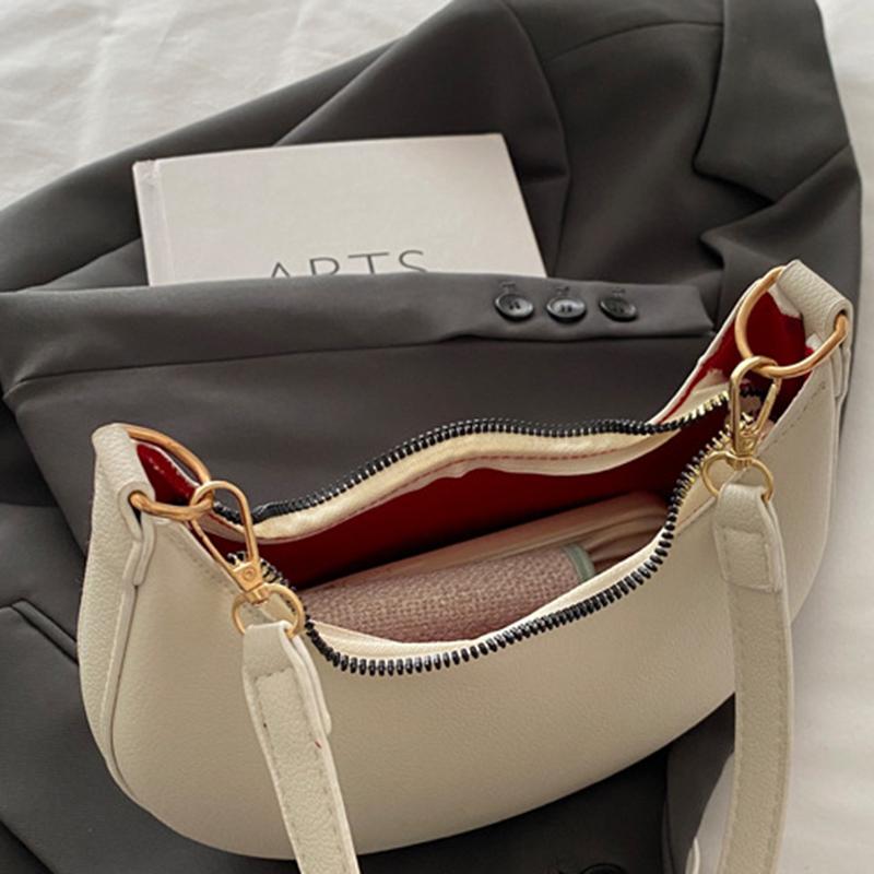 Yogodlns New Fashionable High-end Moon-shaped Baseball Bag Showing Luxury Women's Single Shoulder Bag Elegant Lady Handbags