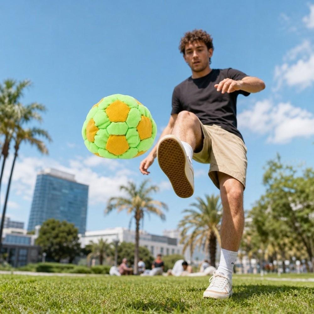 6cm Soft Juggling Balls Football Shape Footbag Sacks Beginner Juggling Ball  Group Playing