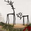 Xmas Black Reindeer Christmas Decoration Modern Decorative European-Style Reindeer Statues Black Deer Sculpture