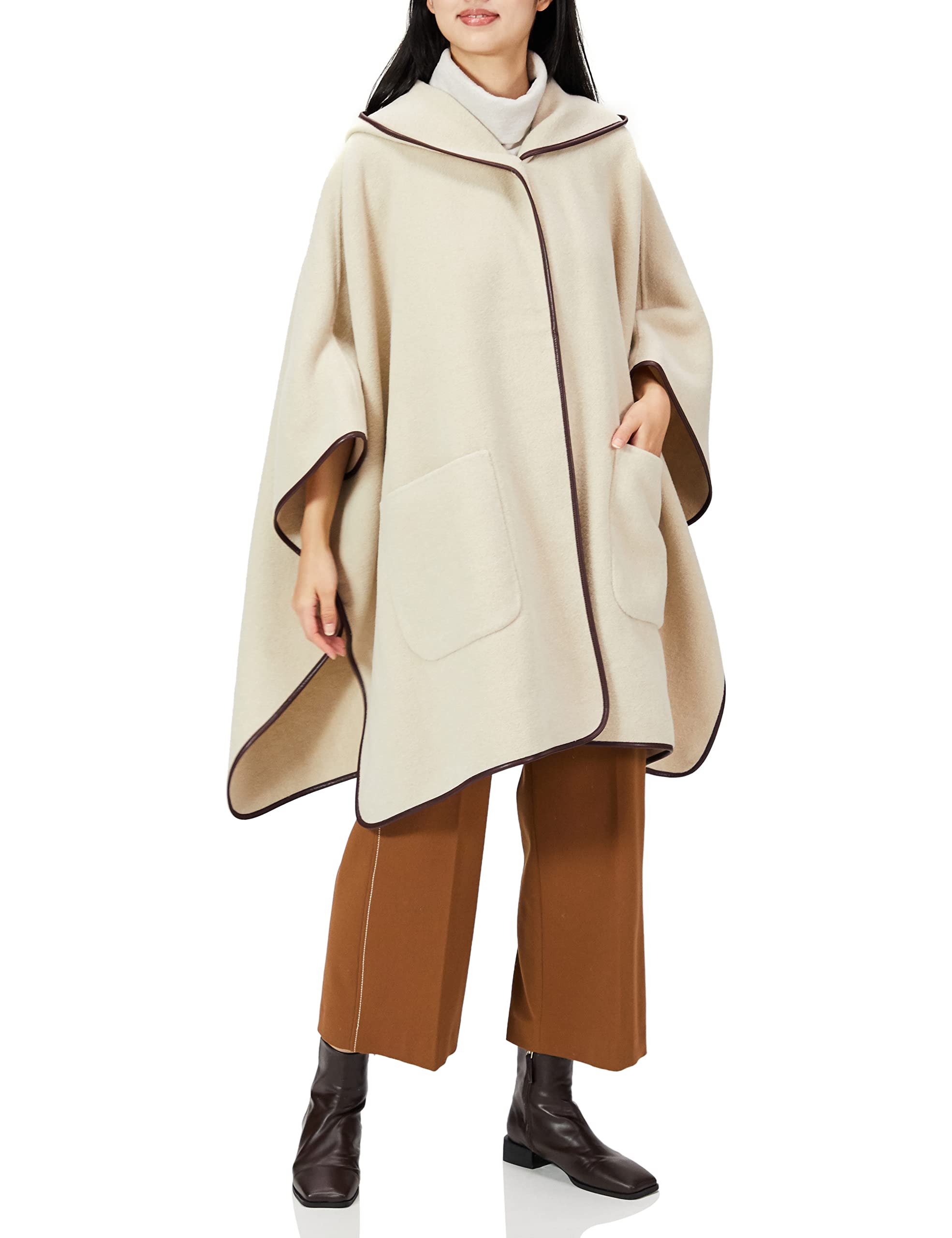 

Mira Owen Hooded Poncho Size Size F Women s Coat, 09WFC214003,