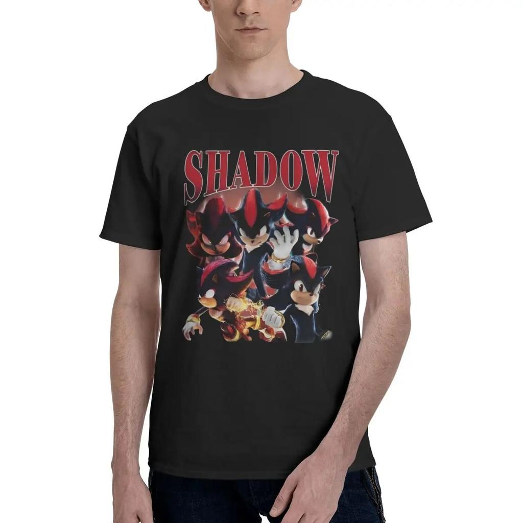 Shadow Hedgehog Classic Graphic Print TShirt Men Women Crewneck Cotton Loose Casual Tee Fashion Streetwear Wind Oversized Tops
