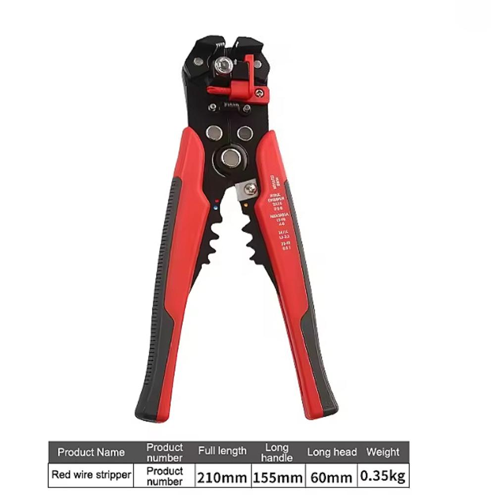 

Self-Adjusting Wire Stripper Cable Cutter Kit Electrician Crimping Tool Set With Case Multifunctional Stripping Pliers червоний
