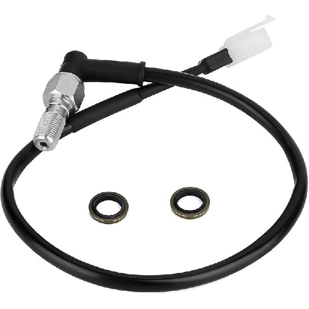 Brake Light Switch for Motorcycle, M10×1mm Rear Brake Stop Light Switch with Cables, Hydraulic Pressure Pedal Lamp Switches for Scooter ATV Dirt Pit Curved, 10×1mm