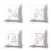 Polyester Pillowcase Automobile Decoration Home 26 English Letter Printing Pillowcase Waist Cushion Cover