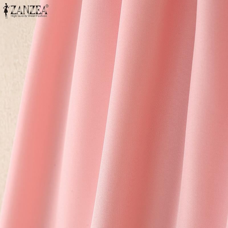 ZANZEA Women Summer Casual Solid Color Loose Midi Skirts