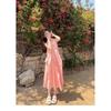 Seaside Vacation Dress Summer French Waist Temperament Small Rose Suspender Chic Short Skirt