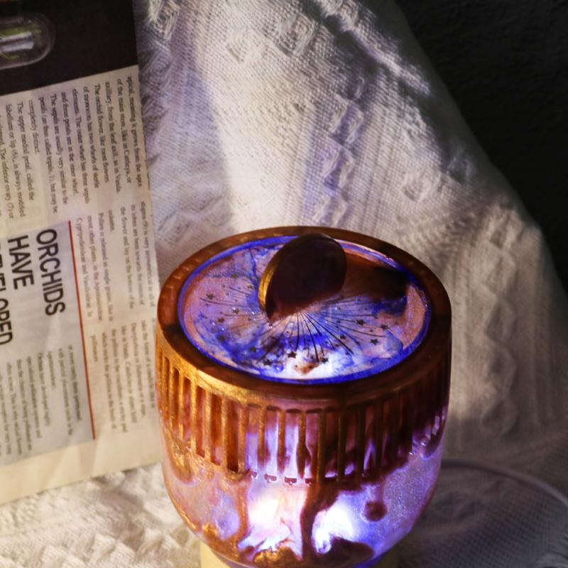 DL   DIY Resin Epoxy Mold Storage Box Silicone Mold Gypsum Aromatherapy Candle Cup