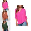 Stylish Women's Casual Long Sleeve V-neck T-shirt Pullover Tunic Blouse Options