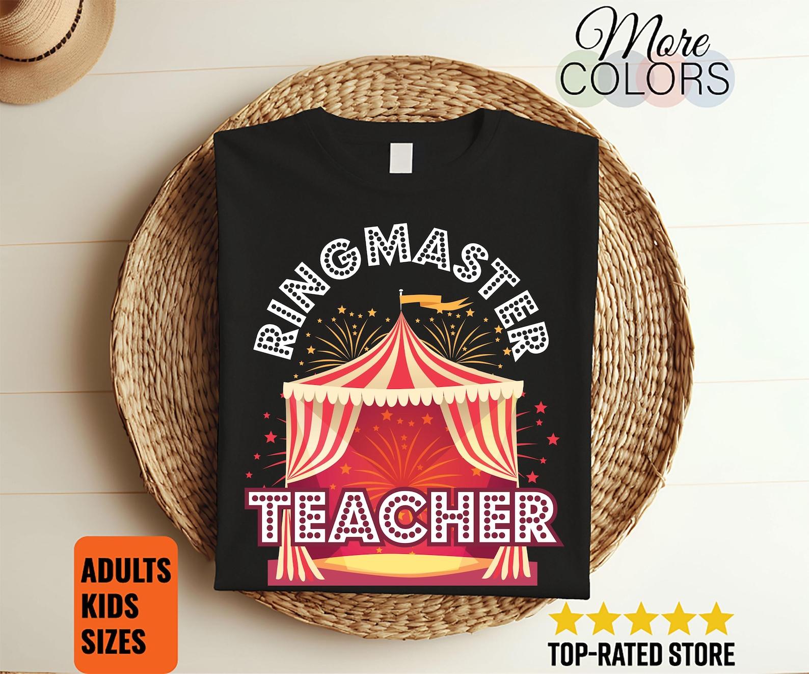 Circus Staff Ringmaster Costume Carnival Vintage T-Shirt, Clowns Tamer Taming Tee, Kids Birthday Children Party Present, Circus Lover Gifts, 160