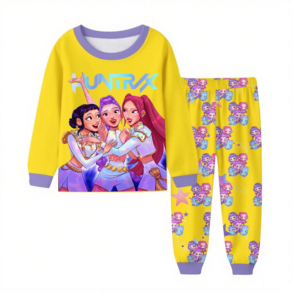 Children's Fashion Suit Skirt Round Neck Long Sleeve Top Pants