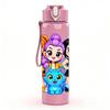 1PC Bright Color Girl Squad Cartoon Print 750ml Color Plastic Sports Water Bottle Leakproof Flip Straw Lid Suitable for Sports Office Home Use