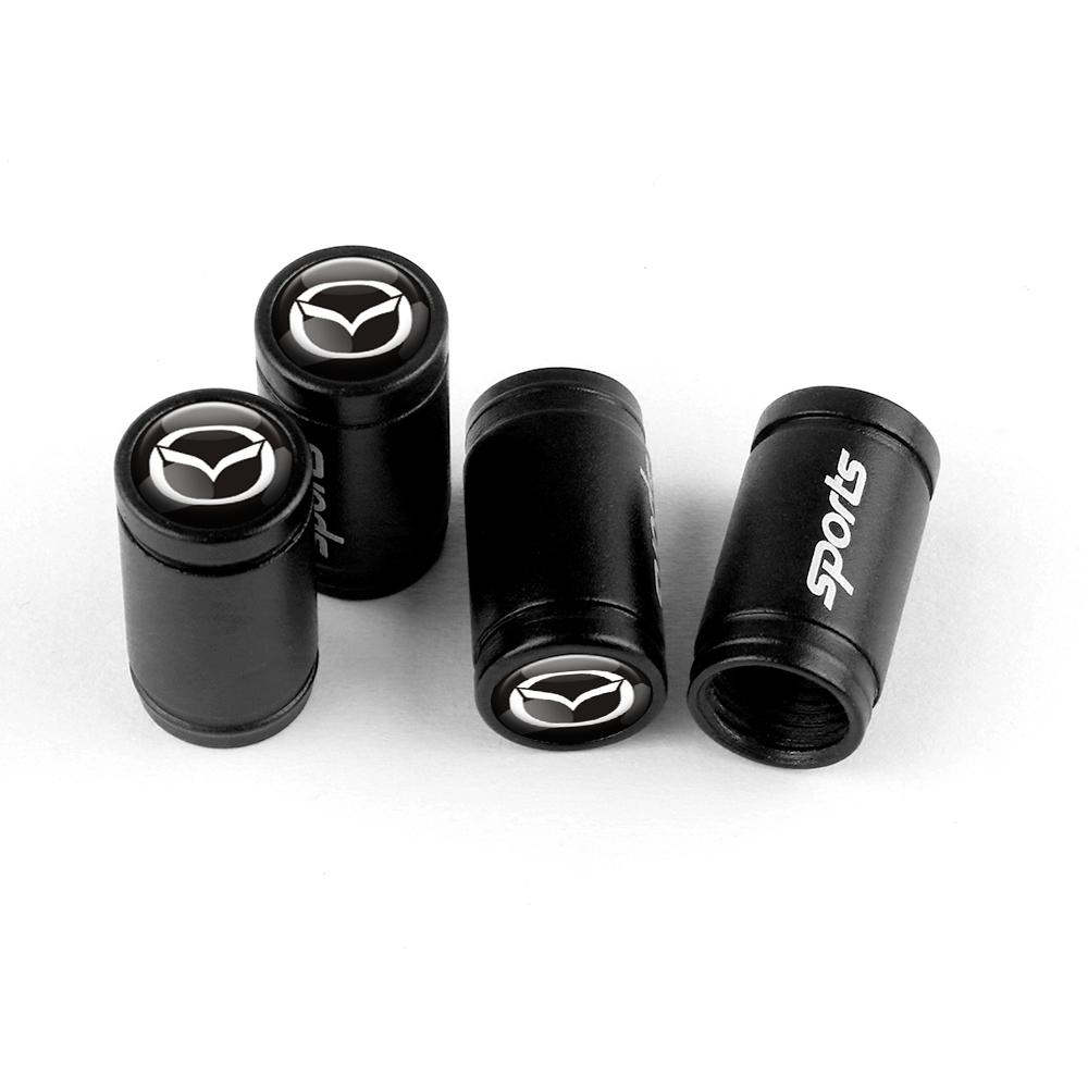 4pcs Metal Dustproof Car Tire Valve Caps Tyre Decoration Accessories For Mazda 2 3 5 6 Axela Atenza Speed 6 CX-3 CX-4 CX 5 CX-7 tnjbq20