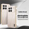 KADEM Phone Case For Honor Win 5G / Win RT 5G Electroplating Silk Texture PU + TPU Phone Back Cover