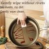 Professional Titanium Frying Pan Uncoated Non-Stick Skillet for Induction/Gas Stove Healthy Grill Pan for Steak, Eggs & Pancakes