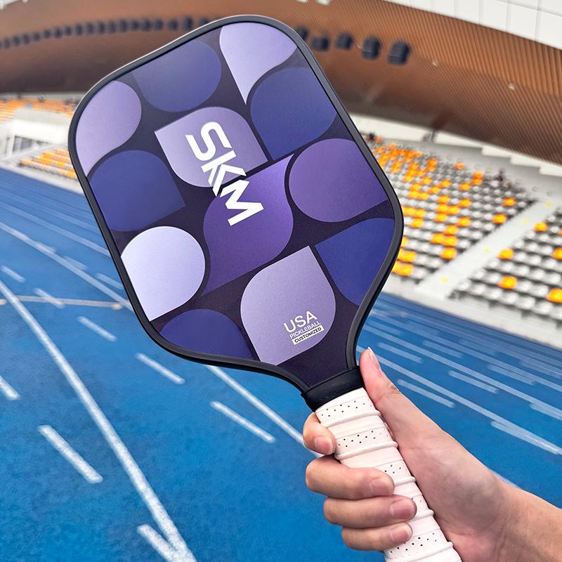 Letter Simple 16mm Carbon Fiber Pickleball Paddle - Professional Matte Finish Fiberglass Standard