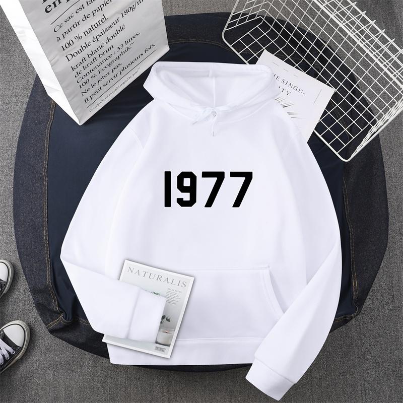 1977 New Men's and Women's Warm Fashion Hoodie Hip Hop Street Brand High Quality Hot Selling Men's and Women's Sports Hoodie
