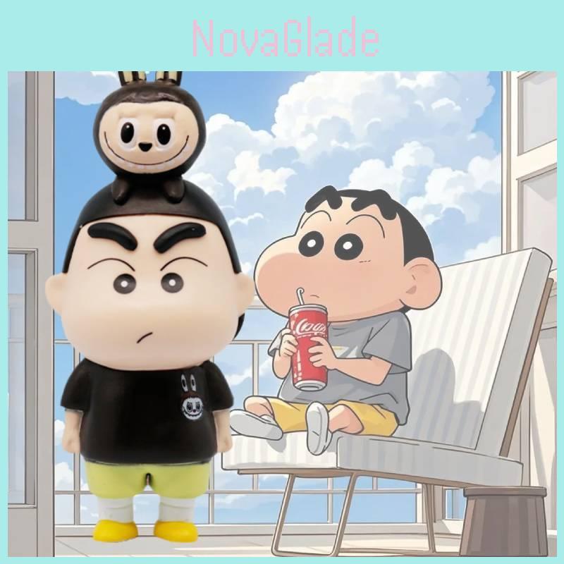 Adorable Crayon Shin Chan Labubu Figurine Perfect For Collectors And Fans Alike