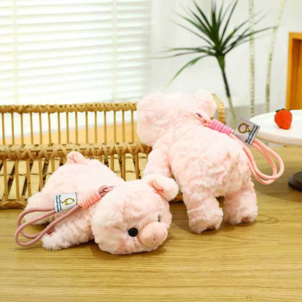 Plush Fox Keychain With Cord Cute Animal Pendant For Kids And Adults