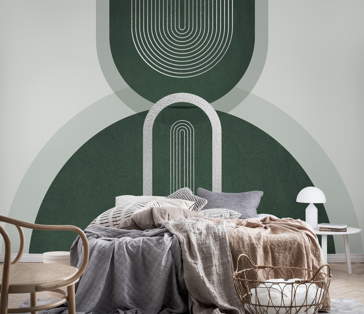 Гобелен с круглым узором и принтом в современном стиле — фото 23