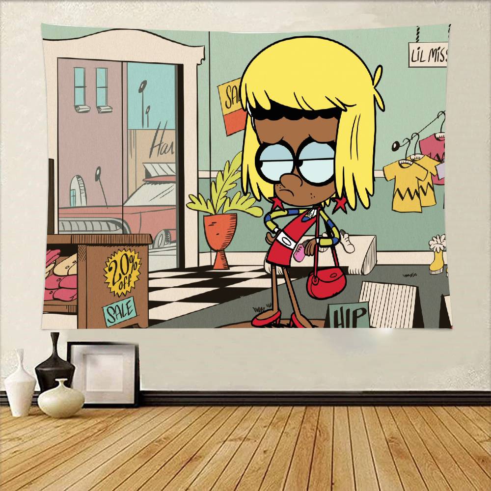 

The LLoud Cartoon House Tapestry Wall Hanging Printed Polyester Tapestry INS Decoration Wall Decor 74x94cm(29x37in)