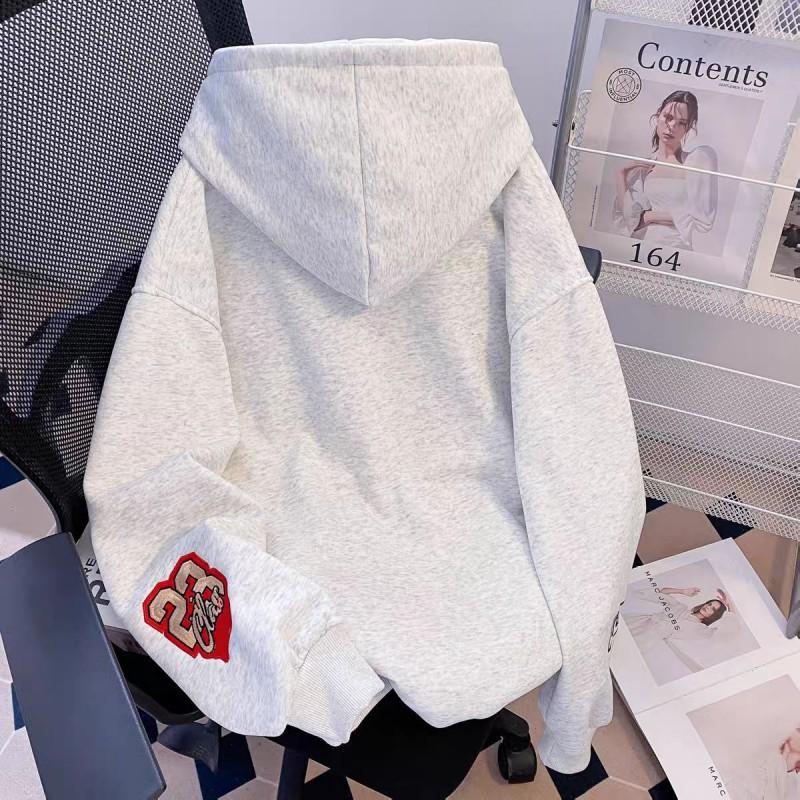 Mens Womens Oversized Hooded Sweatshirt Casual Streetwear Retro American Style Long Sleeve Pullover