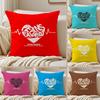 Lovely Sentence For Family Warm Hearts Cushion Cover Pillowcase Antidustmite Living Room Sofa Decor Cushion Room