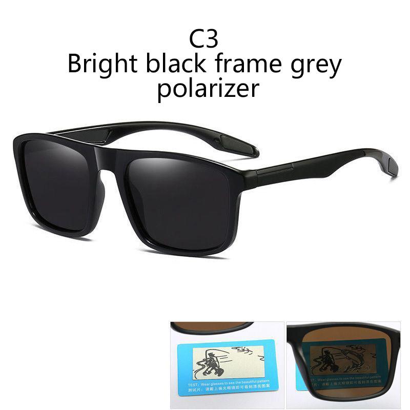 

Модные мужские солнцезащитные очки для пожилых людей с квадратной оправой, повседневные, для улицы, для вождения, защита от УФ Polarized lens