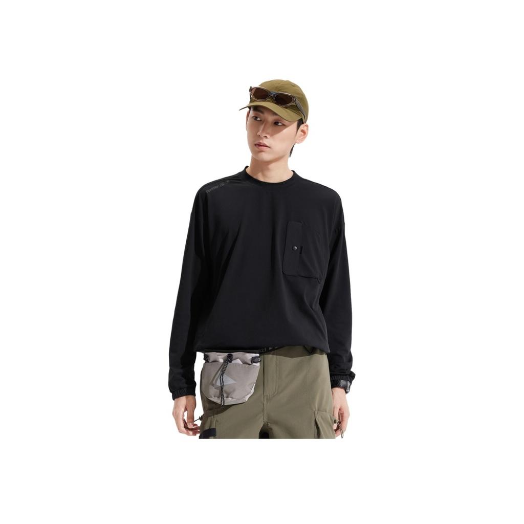 Li-Ning Outdoor Series Casual Simple Round Neck Pullover Loose Solid Color Sports Long Sleeve T-Shirt Men Tops ATLV283-1