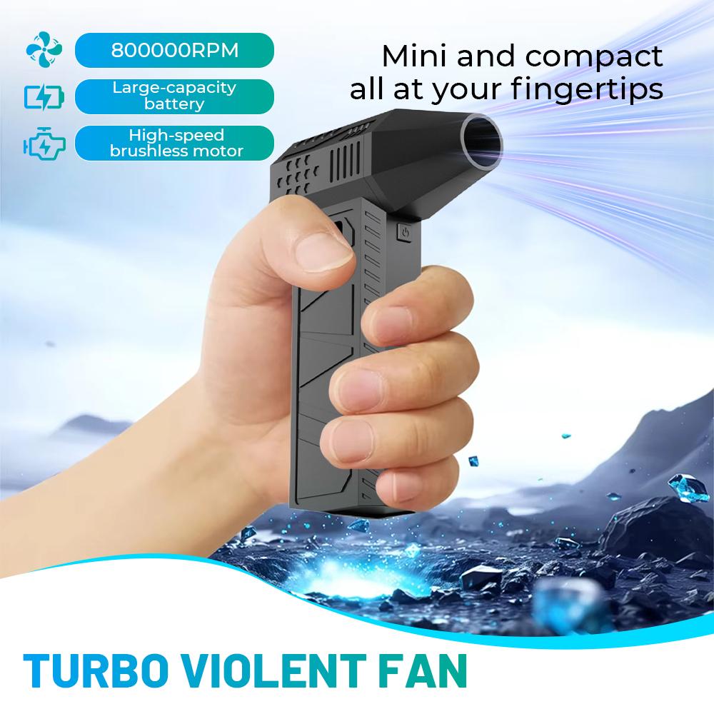 800000RPM Powerful Air Blower Infinite Speed Regulation Turbo Jet Fan Wind Speed 60m/s Electric Air Duster for Car Cleaning Tool