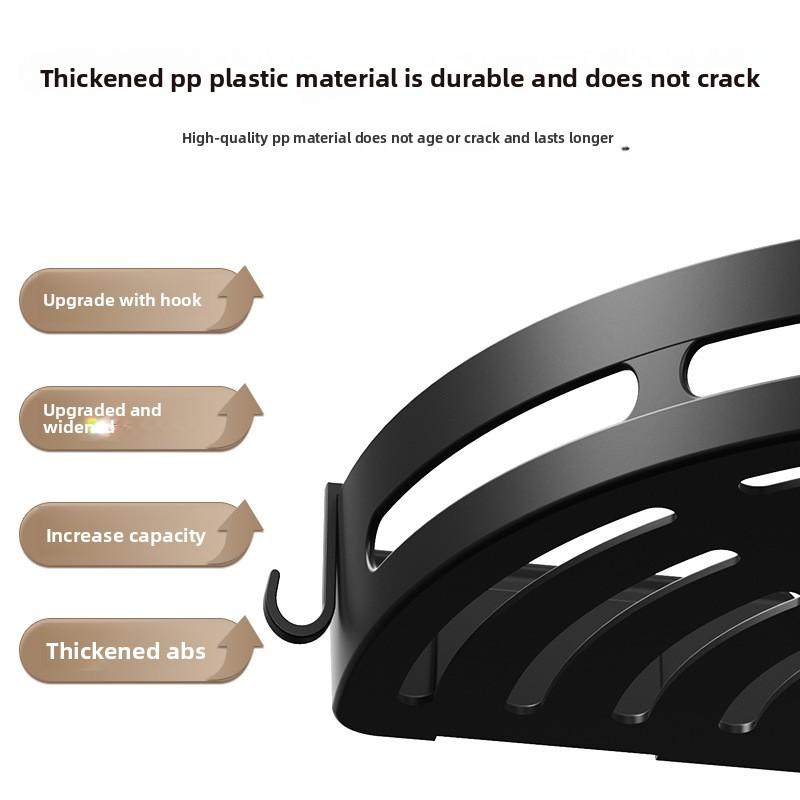 Multifunctional Shower Room Rack, Toilet Free of Punching, Wall-mounted Toilet Storage Triangular Rack