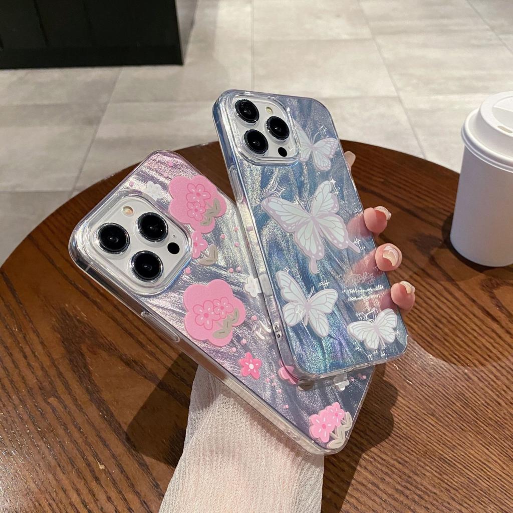 Feather Yarn Is Suitable for Apple 16PROMAX Cartoon Text Mobile Phone Case for Iphone11/12 Creative Anti-fall Protective Cover