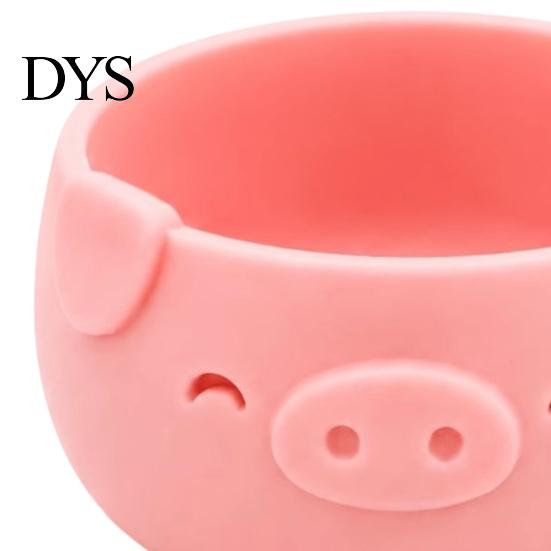 Multipurpose Cotton Swab Container 3D Printed Piglet Storage Bowl, Cute Pig Desktop Organizer for Hair Ties Minimalist Tidy Bowl and Jewelry,