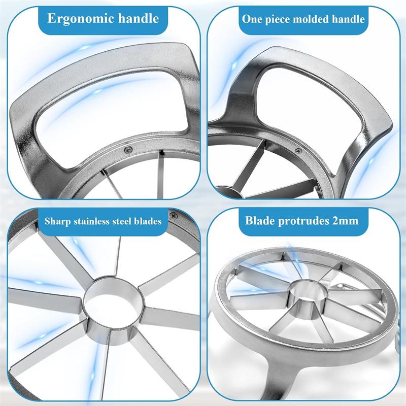 Apple Slicer Stainless Steel Pear Fruit Corer Slicer with 8 Sharp Blades 1/2pcs Fruit Cutter Divider Pitter Kitchen Essential